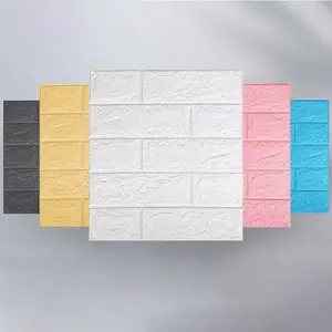 10 Pack 3D Foam Brick Self-Adhesive Wallpaper, Vintage Industrial Design, Waterproof and Easy to Clean, Perfect for Home Renovation and Decoration