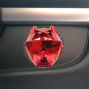 Bully   Engine Push to Start Button Cover, Zinc Alloy   Protective Cover, Anti-Scratch Push Start Stop Button Cover Decoration Sticker Universal for   SUV (Red)