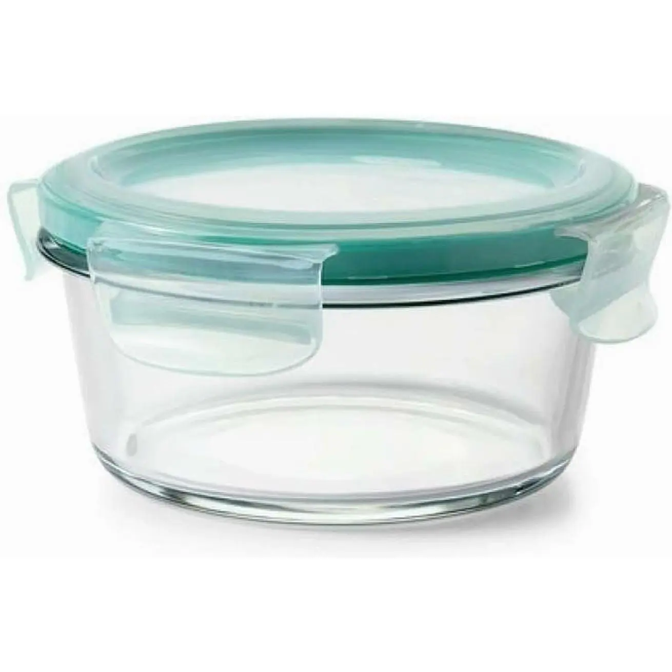 2 Glass Airtight Round Food Storage Container