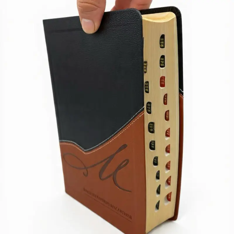 Biblia De Estudios MacArthur con índice. Black y brown