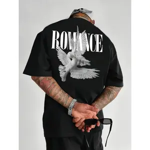 Comfy Fabric Men's Casual Short Sleeve T-Shirt With Alphabet Pattern, Round Neck, Breathable And Comfortable For Summer