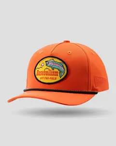 Fishing Club Patch Rope Cap - Orange