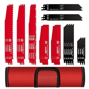 36-Piece Ultimate Reciprocating Saw Blade Set - Premium Saw Blades, Durable Wood & Metal Cutting Blades with Storage Pouch, Long-Lasting Pruning Blades