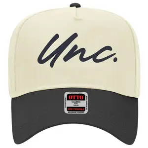 Unc. Slang Cursive Logo Baseball Cap - Premium Mid-Profile Black Hat - Funny Uncle Gift Fashion Gear