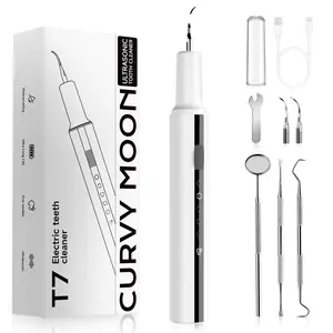 Oral Care Plaque Remover for Teeth, Tartar Remover for Teeth 3 Modes and 4 Heads, Teeth Cleaner for Home White Dental Scaler Cordless Water Flosser