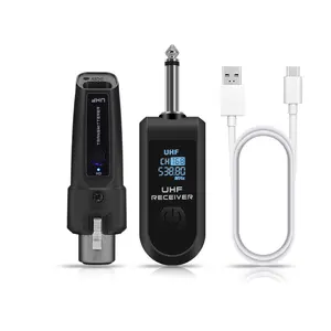 LMBGM Wireless Microphone Transmitter & Receiver (1 Set), USB Rechargeable Wireless Microphone, Professional Audio & Video Accessories for Home & Studio