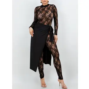 Miranda Set -The jumpsuit is made of 89% nylon and 11% spandex, while the skirt is 92% polyester and 8% spandex. This combination offers both style and comfort.