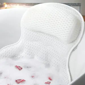 Luxury 4D Air Mesh Face Pad, Hypoallergenic Non-Slip Suction Cup - Neck and Back Support, Quick Drying, Machine Washable - Perfect Relaxing Bathroom Accessory Gift