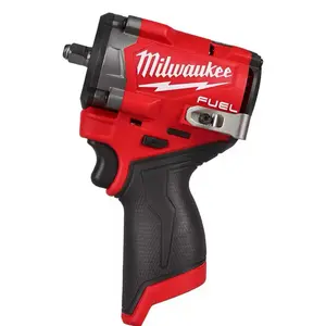 Milwaukee M12 FUEL 12V Lithium-Ion Brushless Cordless Stubby 3/8 in. Impact Wrench Tool-Only with 550 ft-lbs Torque & 2x Faster Speeds for Efficient Power