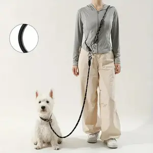 [Hands-Free] Versatile Hands-Free Dog Leash | Adjustable Crossbody Nylon Rope | Comfortable Grip Handle | Ideal for Running & Walking