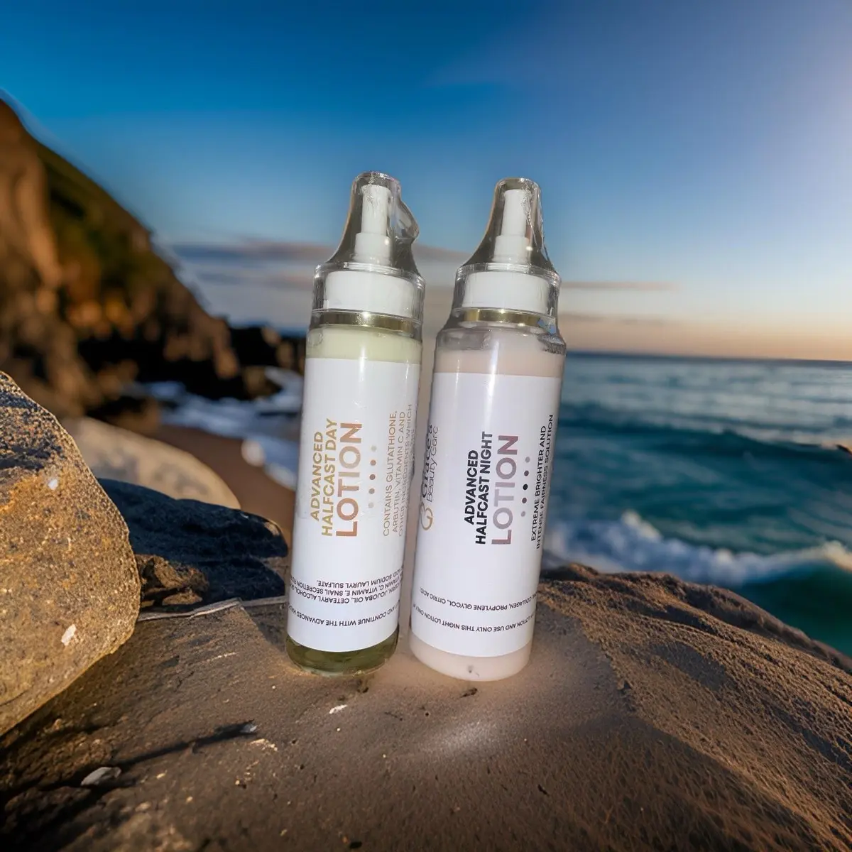 Advanced Brightening Day&Night Lotions Glass Skin Set Hydrating Facial