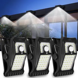 Solar Powered Outdoor Wall Light, Ip65 Waterproof Motion Sensor Lamp, 3 Modes Security Lighting for Fence Deck Garage Patio, Outdoor Solar Lights