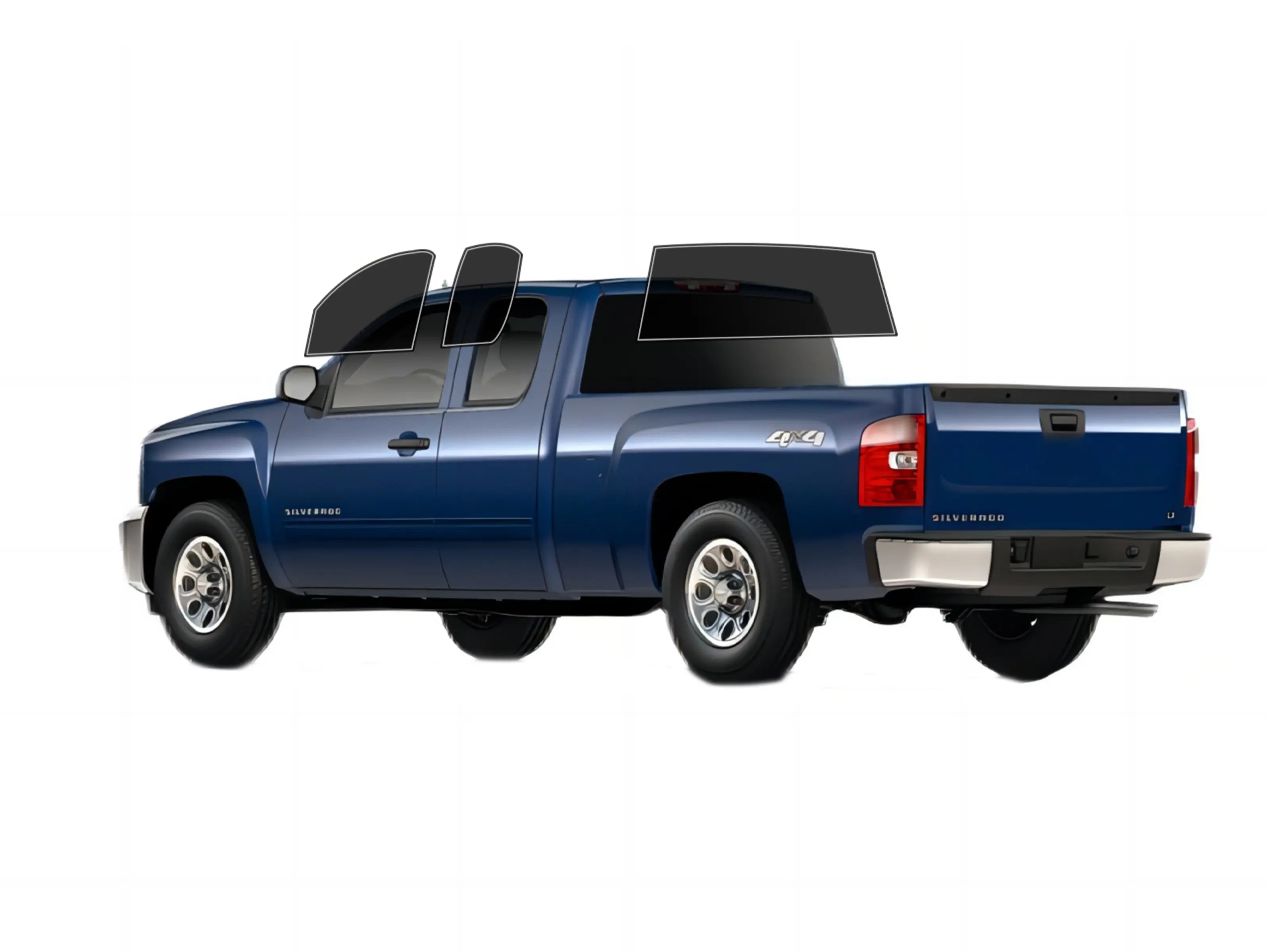 Precut 2Ply Window Tint Film for Ct Silverado 1500 Ex 2007-2013 Cars Sun Blocking Protection,Privacy,and Anti-Shatter Glass Film Any Tint Shade Kit