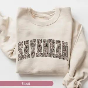 Leopard Savannah Georgia Sweatshirt, Savannah Georgia Sweatshirt, Georgia Souvenir Sweatshirt, United States, State of Georgia Sweatshirt