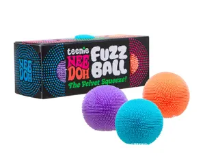 Nee Doh Fuzz Ball Teenie - The Velvet Squeeze Tiny Squishy Ball for Stress Relief and Playful Fun for Kids and Adults