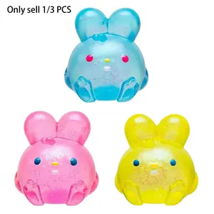 1/3 PCS Cute Bunny Squishy Fidget Toy, Bunny Squeeze Stress Ball, Anxiety Squishies, Fidget Cube Stress Relief, Bunny Fidget Stress Balls for Gifts Office Schools and Daily Relaxation