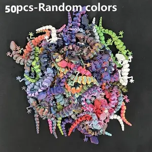 50pcs 3D Gecko Wall Stickers, Colorful DIY Home Decor, Random Colors, Wall Decal, Perfect for Adding Fun and Personality to Any Room