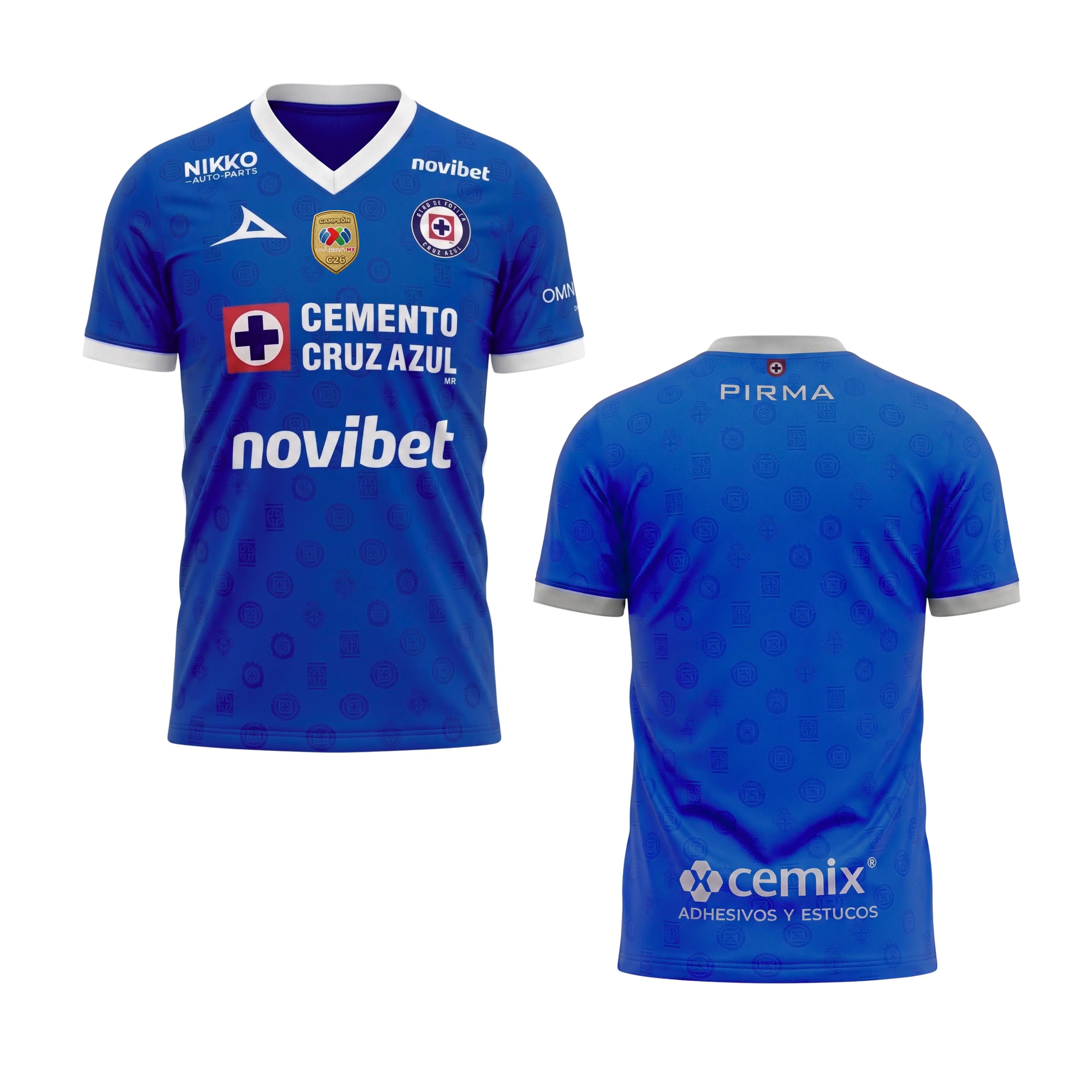 Cruz Azul 2026-2027 Mexico Champion Home Blue Short-Sleeve Fan Edition Soccer Jersey - Professional Match Day Sports Apparel (Sports & Outdoor Clothing)