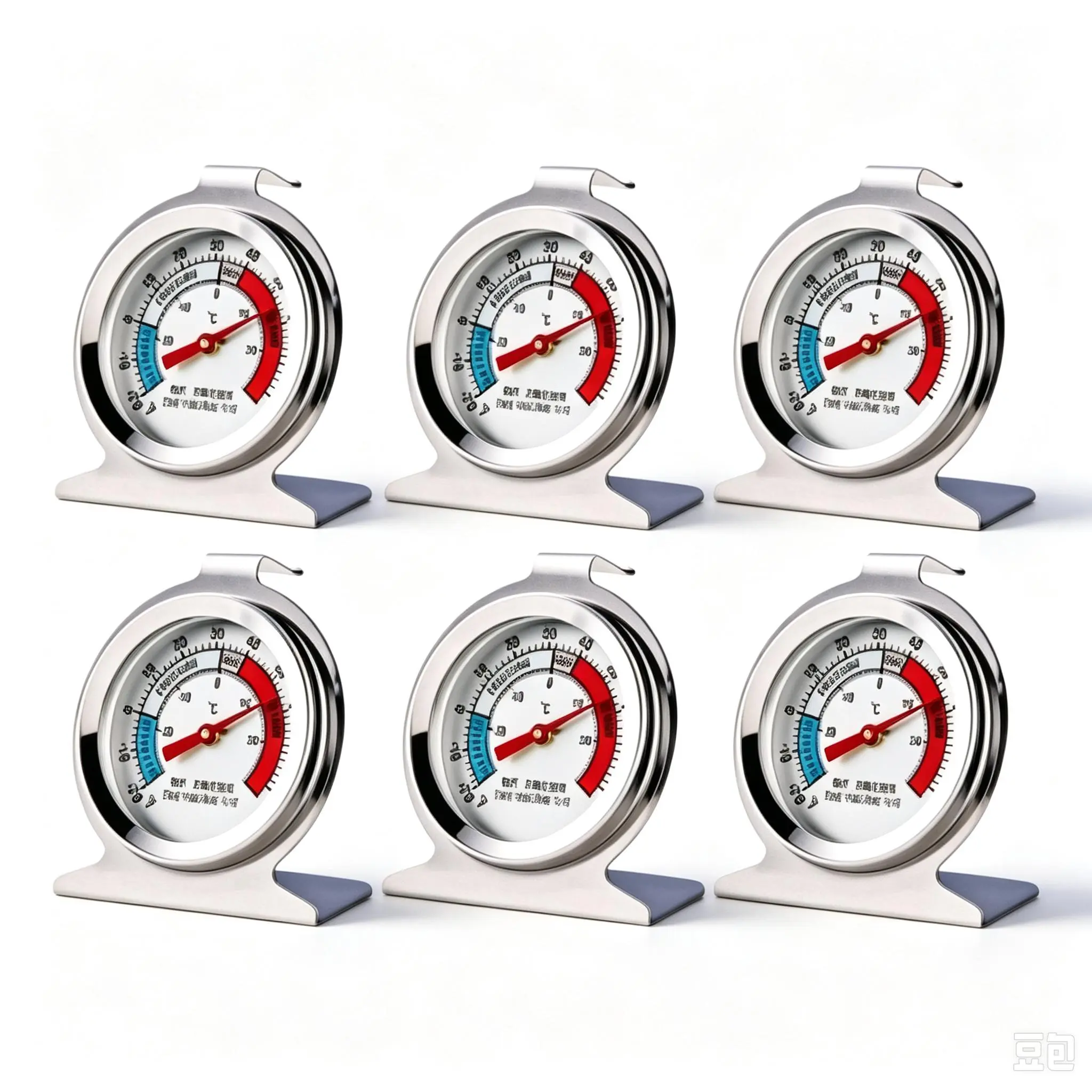 6 Pack Refrigerator Freezer Thermometer Large Dial Analog Thermometer