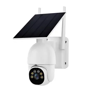 Solar Security Cameras IP65 Waterproof Two-way Intercom Mobile Video Recording Waterproof Security Camera Outdoor Wireless Audio Monitoring