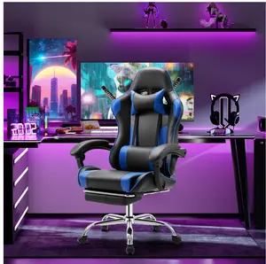 Ergonomic Gaming Chair High Back Office ChErgonomic Gaming Chair High Back Office Chair with Lumbar Support and Adjustable Armrests Swivel Racing Chair, Black and Blueair with Lumbar Support and Adjustable Armrests Swivel Racing Chair, Black and Blue