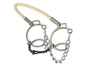 Kelly Silver Star SWEET IRON w/ 5" TWISTED Snaffle Combo Hack C Bit Hackamore