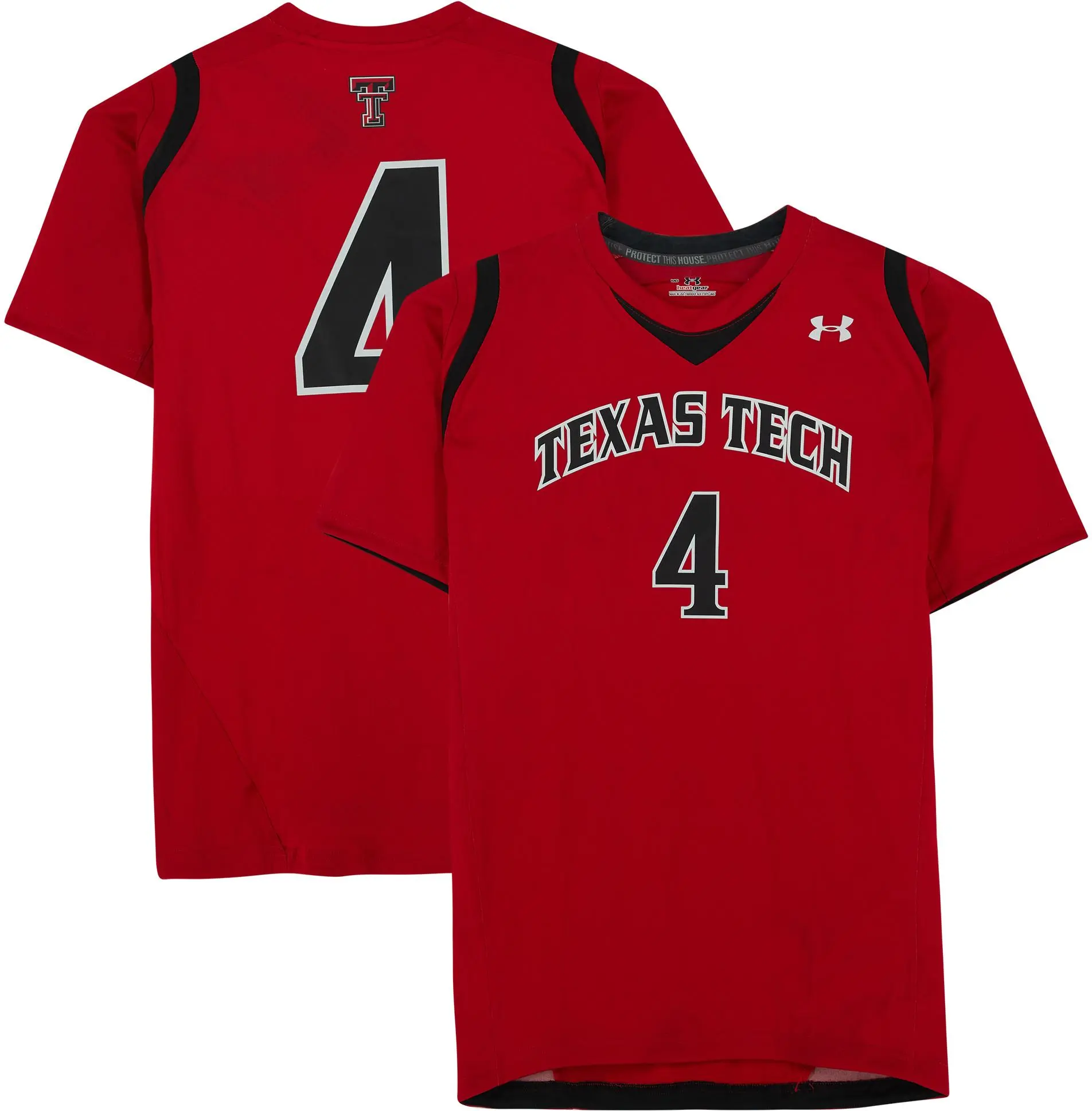 Texas Tech Red Raiders Team-Issued #4 Red Jersey from the Athletics Program - Size M