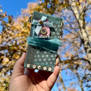 Blue Handmade Miniature Junk Journal
