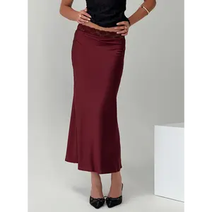 The Charmaine Maxi Skirt Burgundy
