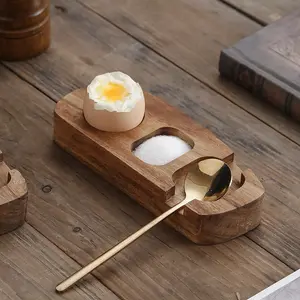 Wooden Egg Tray Holder, Egg Cup Carrier, Shell Hole Puncher, Egg Cup Rack, Egg Display, Durable Wooden Design, Perfect for Kitchen Use