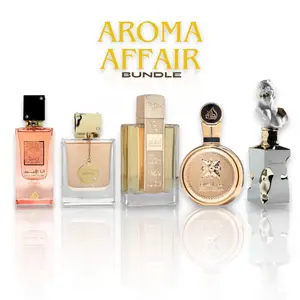 Aroma Affair Bundle | Angham - Fakhar Extrait - Her Confession - Club De Nuit Women - Ana Abiyedh Coral | Eau de Parfume | Women Fragrances | 100 ML - 3.4 oz | Vanilla - Fruity & Floral Notes |