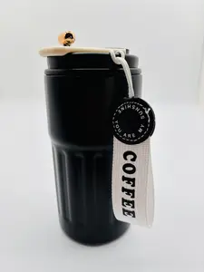 Stainless steel Vaccum Coffee Mug - on the go color black