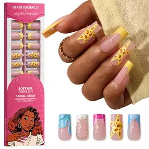 BTArtboxnails x LongHairPrettyNails press on nails Square Almond Oval and Stiletto press on nails with 5 desgins,32 pcs Each