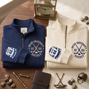 Briar University Hockey Club Embroidered Zip Sweatshirt, Off Campus Series, Romance Reader Sweater,Graham 44, Logan 22, Di Laurentis 66