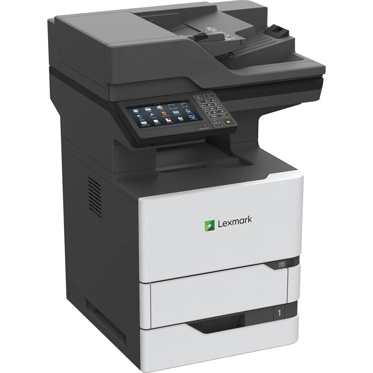 Lexmark MX722adhe B&W Laser Multifunction Printer with 160GB Hard Disk, 70 ppm, 650 Pages Standard - Print, Copy, Scan, Fax