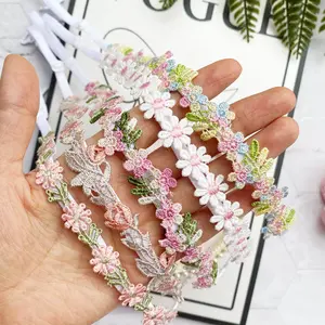 Moly Story Handmade Floral Bra Straps - 5 Pairs Pack- Purple Orange Yellow Red Blue