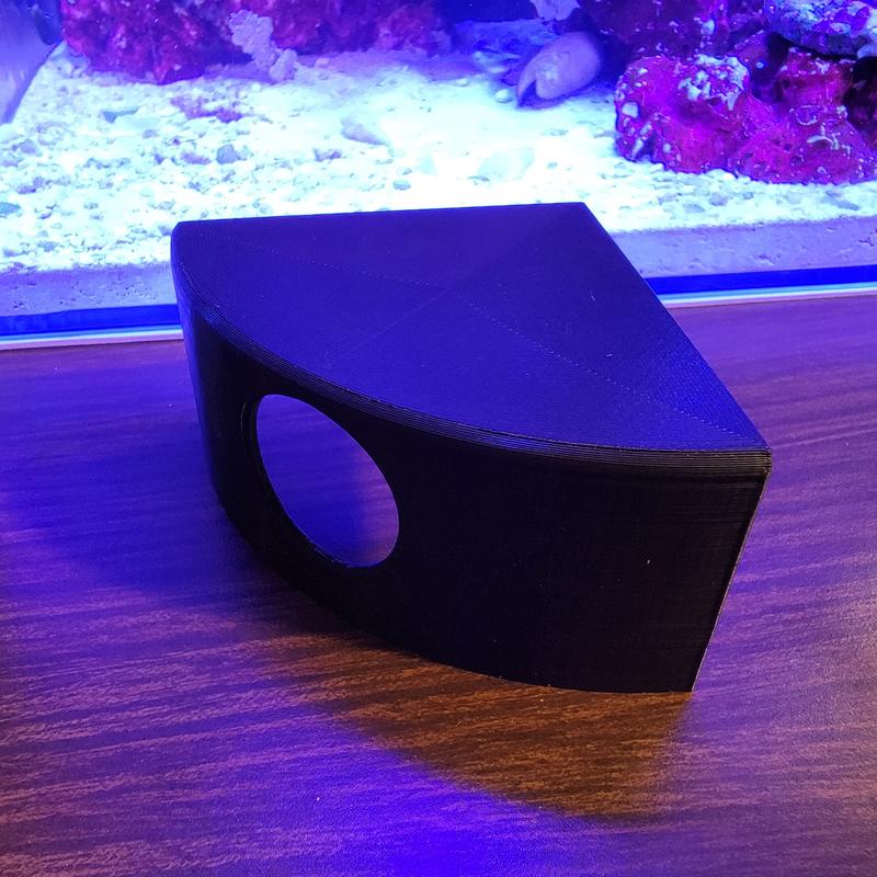 Fishkeeping3D Corner Aquarium Cave for Freshwater and Saltwater Tanks - Small: 2.5 Inches from Corner, 1.5 Inches Tall, Ideal for Pleco, Otocinclus, and Shrimp