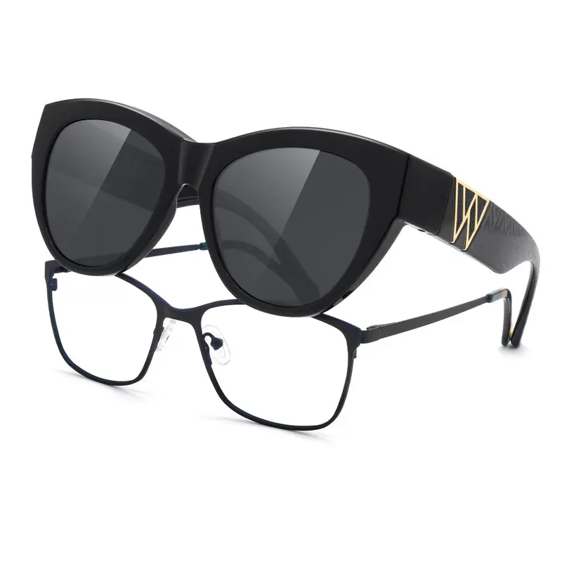 Meeloog 2026 Cateye Fit Over Sunglasses for Women, Wear Over Prescription Glasses, Polarized Oversized TR90 UV400 Anti-Glare, Lightweight Wrap Around Shades for Driving Beach Travel, Fashion Holiday Gifts ST0069
