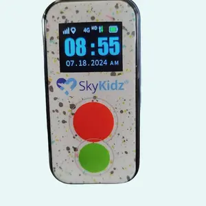 POMM Sky Kidz Wearable Tracker phone with Mobile App, Free Voice Messaging, Time Display, Free Lanyard & Multicolor Features portable mini item locator