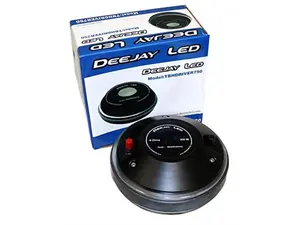 Deejay LED TBHDRIVER750 7.1 in. 8 Ohm Large High Frequency Audio Speaker Driver with Titanium Cone, 2 in. Throat Opening