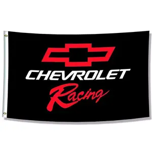 Chevrolet Racing Flag Chevrolet Flag Chevy Flags Chevy car Banner Chevy Racing car Flag Chevy Banner-Polyster Flags,Brass Grommets,Anti-UV,-car Flags 3 X 5 Ft art home decor