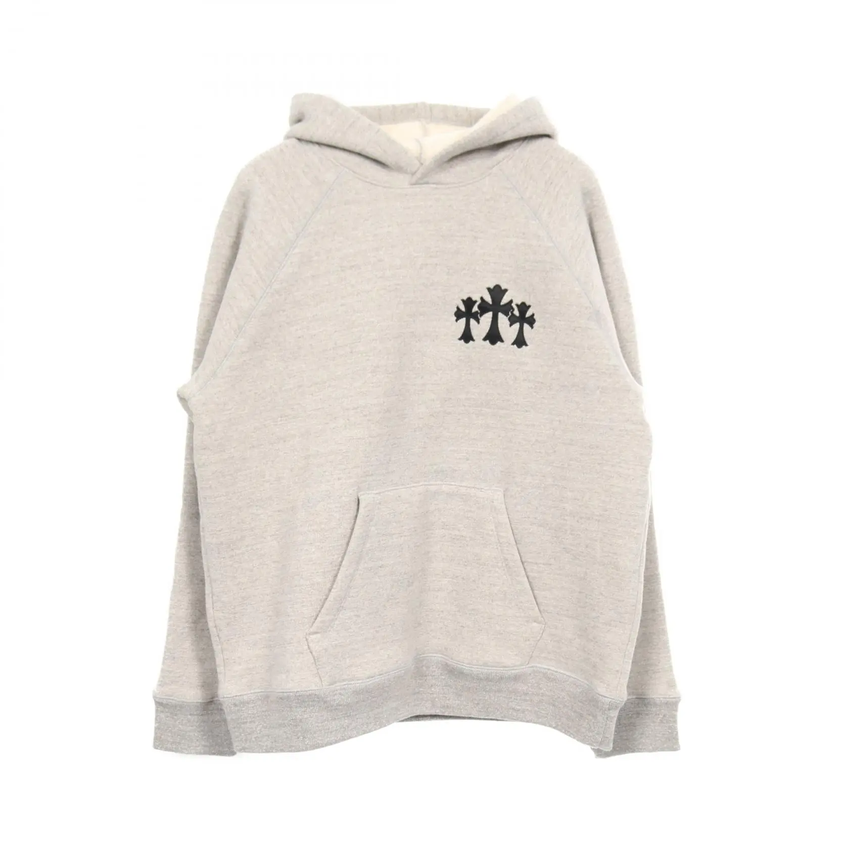Pre-owned Chrome Hearts Cotton Small Leather Goods Cross Patch CH Logo Embroidered Hoodie