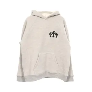 Pre-owned Chrome Hearts Cotton Small Leather Goods Cross Patch CH Logo Embroidered Hoodie