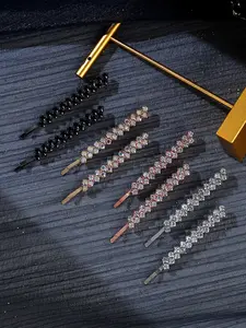 Elegant Women's Rhinestone Hair Clip Set, Fashionable Accessories for Daily Hairstyles, Stylish Ladies' Jewelry Collection