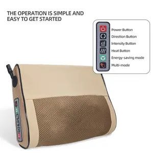 Neck massage pillow with 20 kneading heads for the neck and a 6-key control panel covering the neck, shoulders, waist, back, and legs. It's very suitable for office workers and seniors. It’s the best gift for parents, friends, and lovers.