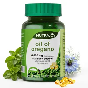 Nutrajoy Oil of Oregano with Black Seed Oil, 150 softgels | High Potency Carvacrol & Thymoquinone | Natural Herbal Supplement