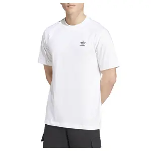 adidas Mens Essentials Crew Neck Short Sleeve Casual Tops Casual - White