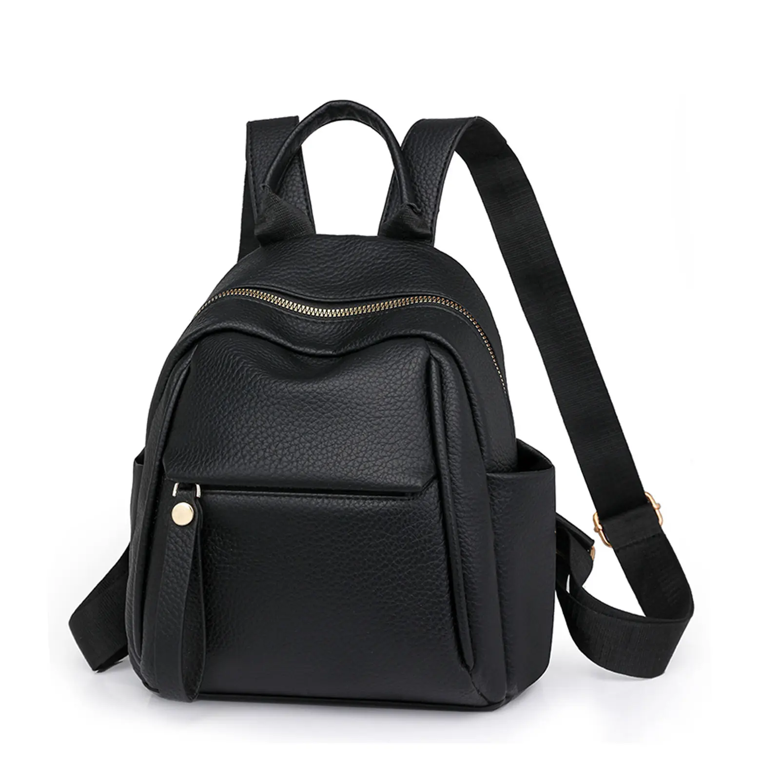 Women's Soft Pebbled PU Small Mini Backpack Purse - Multi-Pockets, Lightweight, Top Handle Casual Daypack for Daily Shopping, Travel