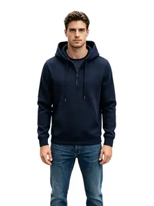 Mens Clothes Fashion waffle Hoodies Solid Color Half-Zip Front Pullover,Drawstring Hoodies Sweatshirts with Pocket,Relaxed Fit, Fall & Winter Basic Comfort Men Swear Stylish Sweatshirts