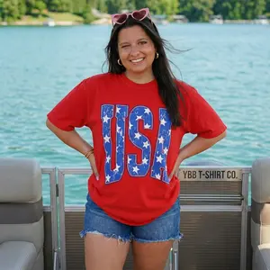 USA STARS - PAPRIKA- SHORT SLEEVE WOMANS TEE